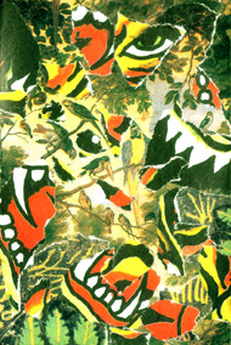 Collage Jungle sauvage Claire de Montardy