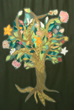 Tenture murale L'arbre de vie du printemps Claire de Montardy